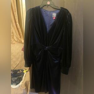 Vince Camuto Blue Velvet Dress